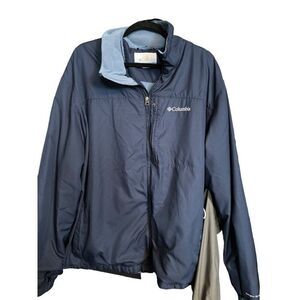 Columbia Men's Omni-Shield Windbreaker Jacket Navy Blue Size L